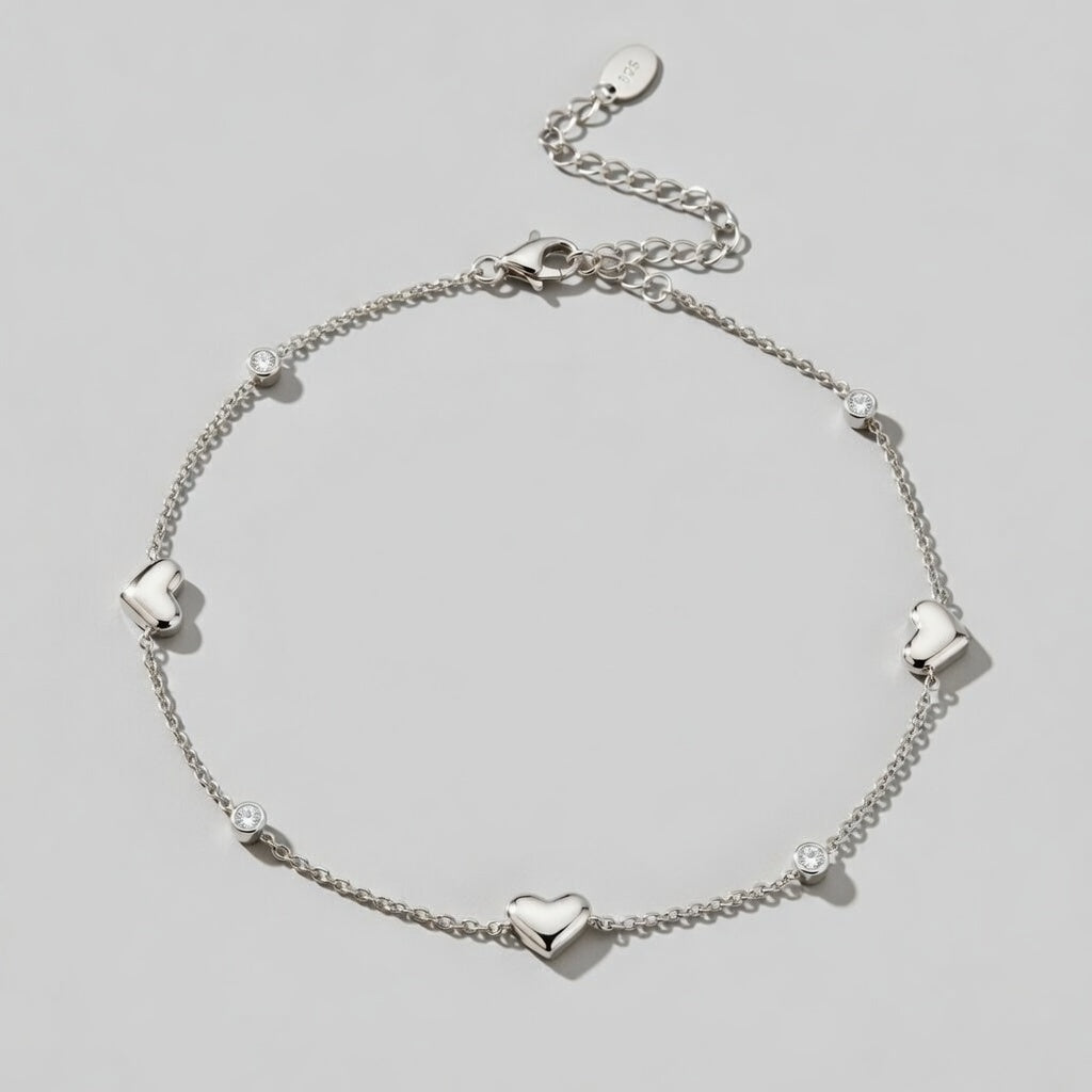 Sally - Fotlänk med hjärtan och stenar