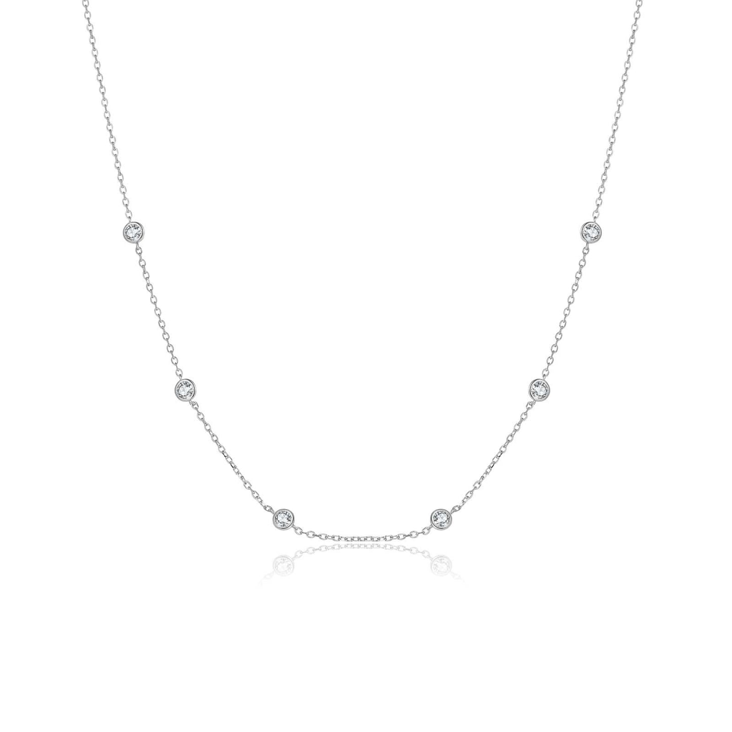 Sibylla - Halsband med små stenar
