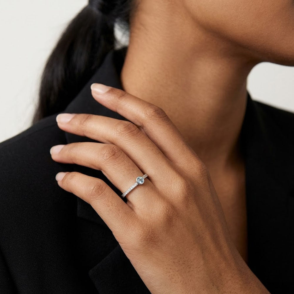 Blue Ivy - Ring med isblå sten