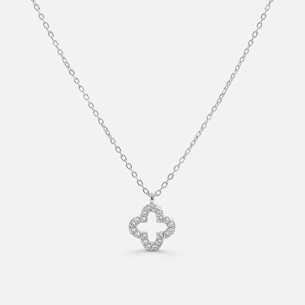 Fortune Bloom - Halsband med klöverformat hängsmycke
