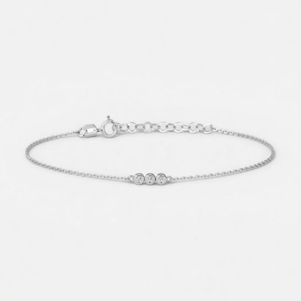 Estrid - Armband med tre stenar