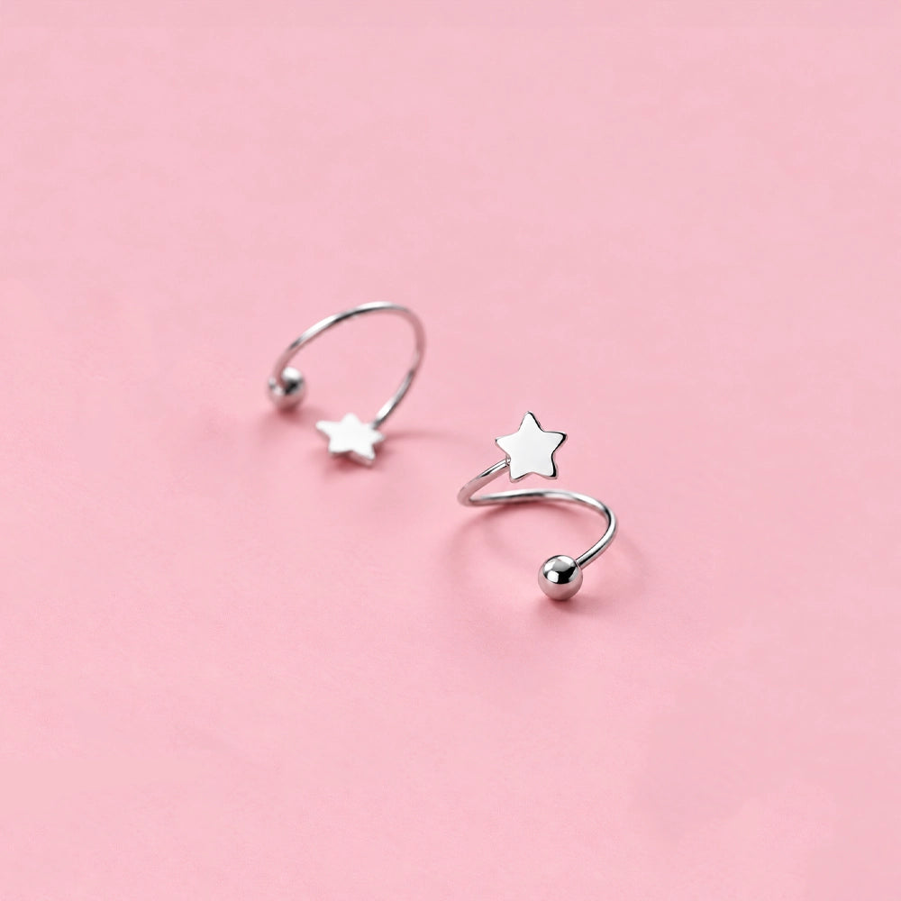 Twisted Heart & Star – Örhängen med unik twistdesign