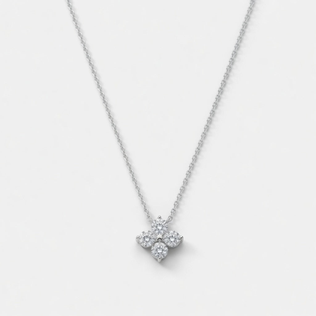 Yrsa - Halsband med gnistrande blomhänge