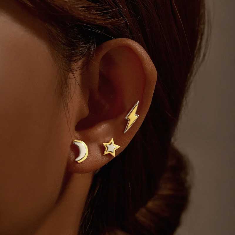 Astral - Studs med kosmiskt motiv i trepack