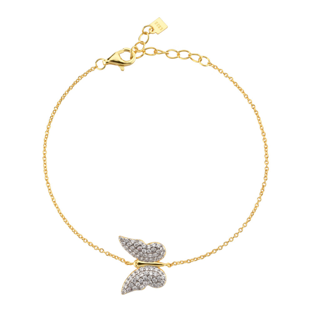 Butterfly Bliss - Armband med gnistrande fjäril