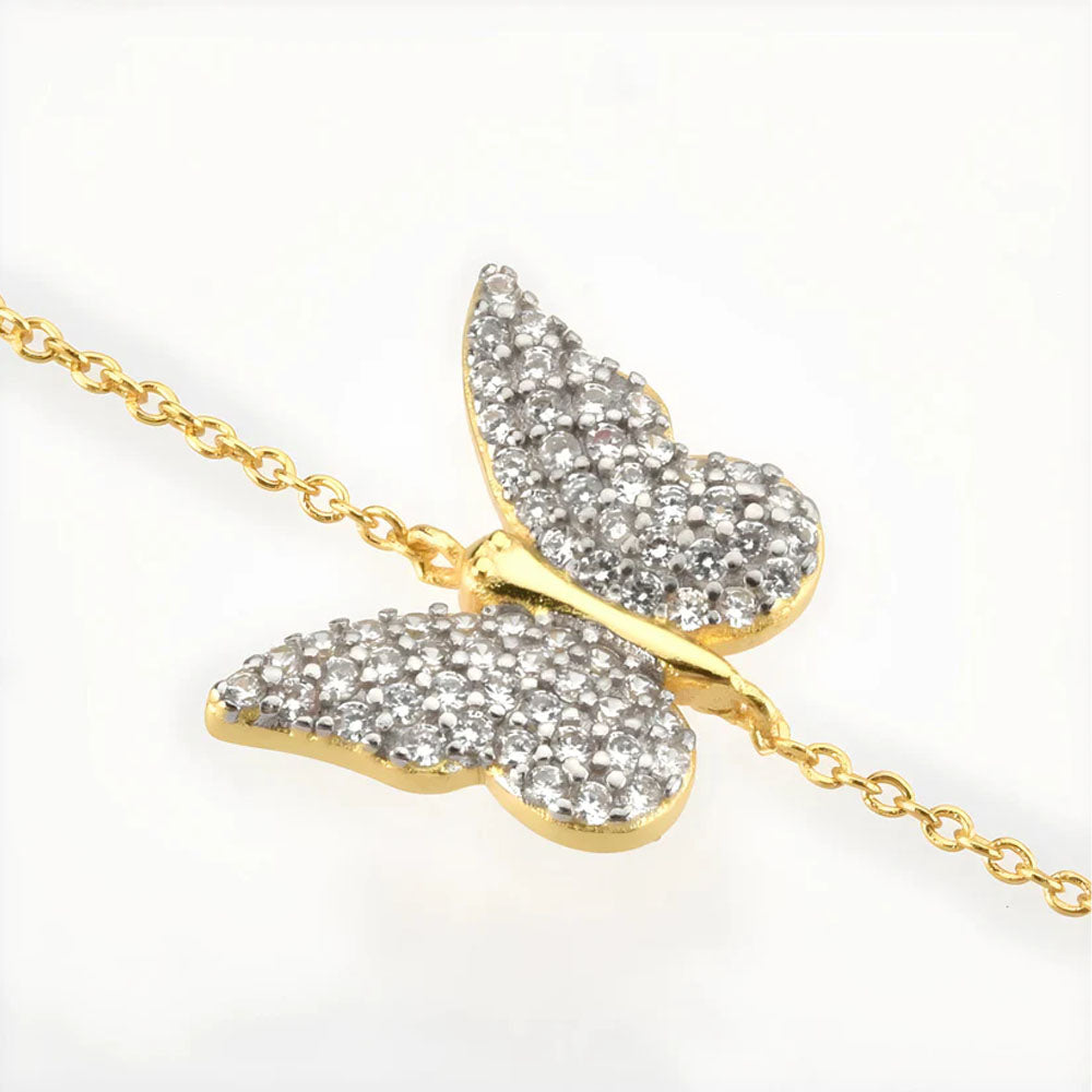 Butterfly Bliss - Armband med gnistrande fjäril