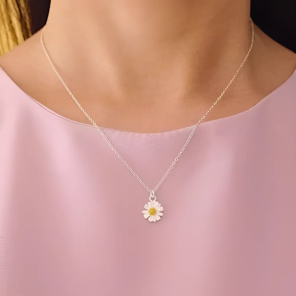 Daisy Flower - Halsband med tusensköna