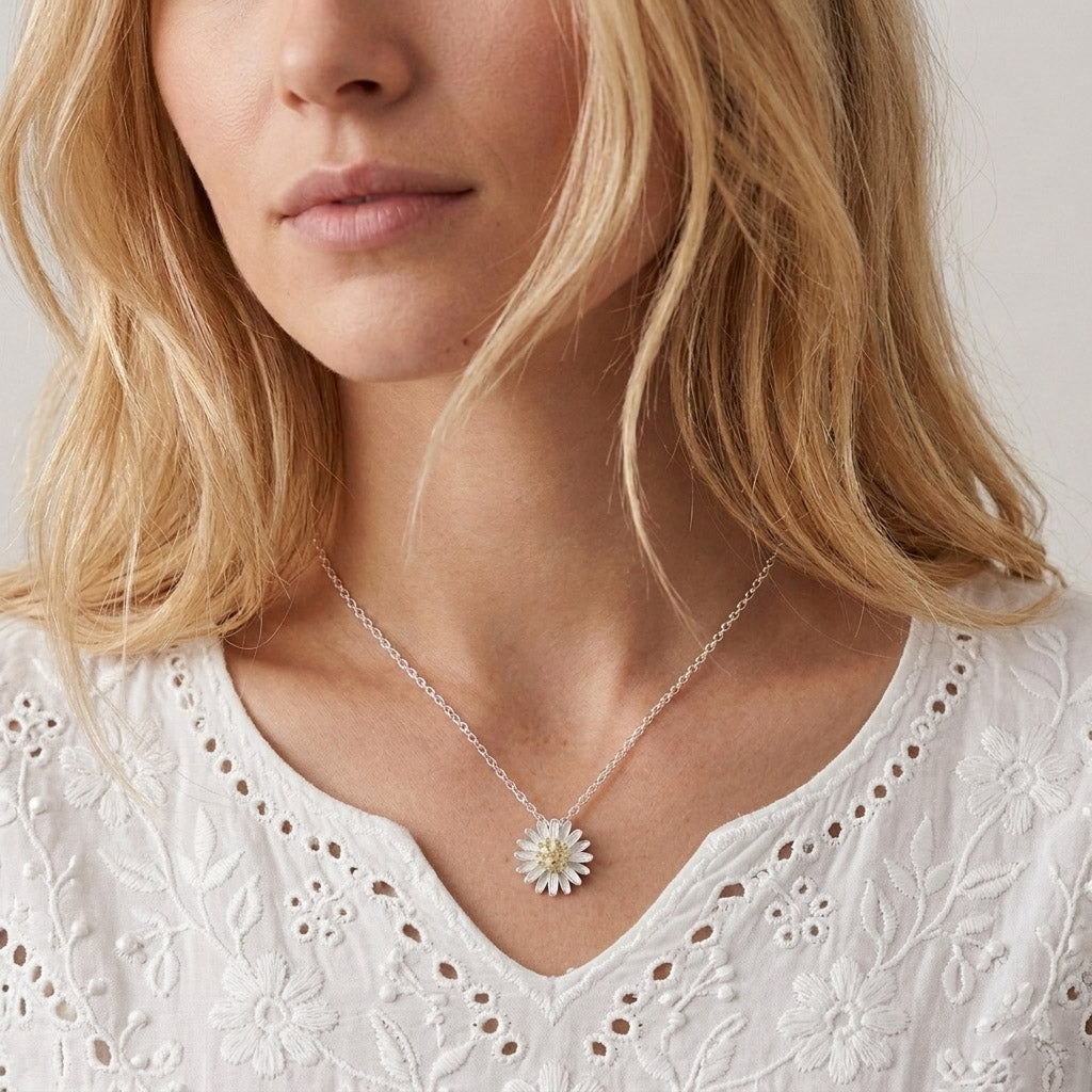 Daisy Flower - Halsband med tusensköna