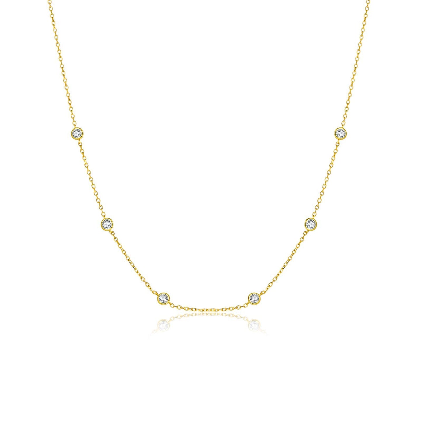 Sibylla - Halsband med små stenar