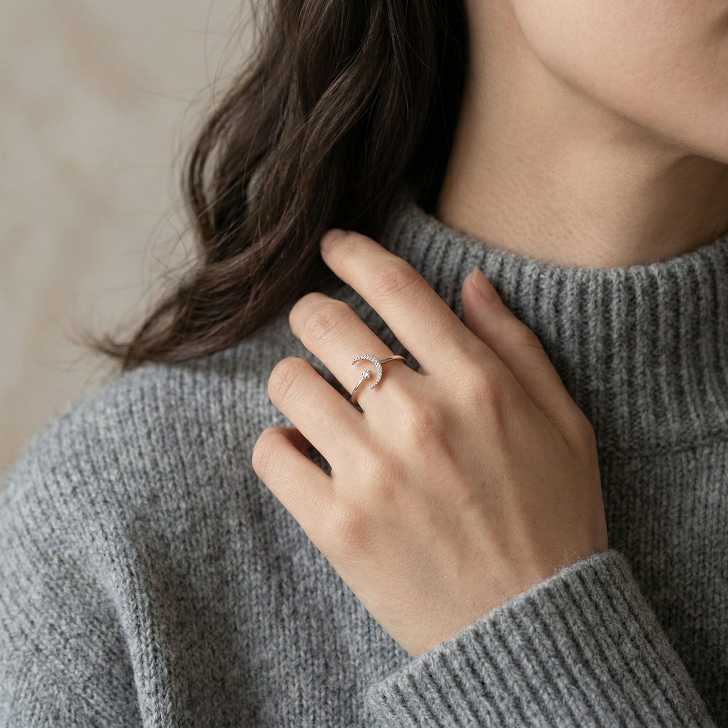 Estella - Justerbar ring med kosmiskt motiv