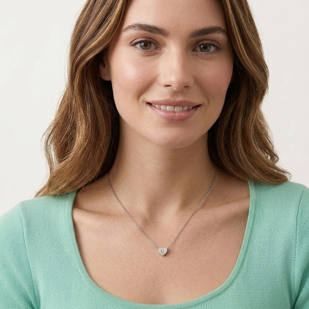 Heart Letter - Halsband med bokstav och hjärta