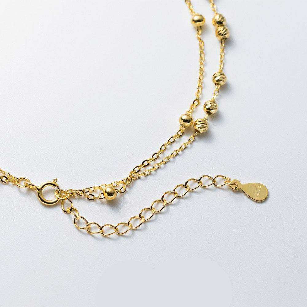 Hellvi - Fotlänk med dubbla kedjor och små kulor