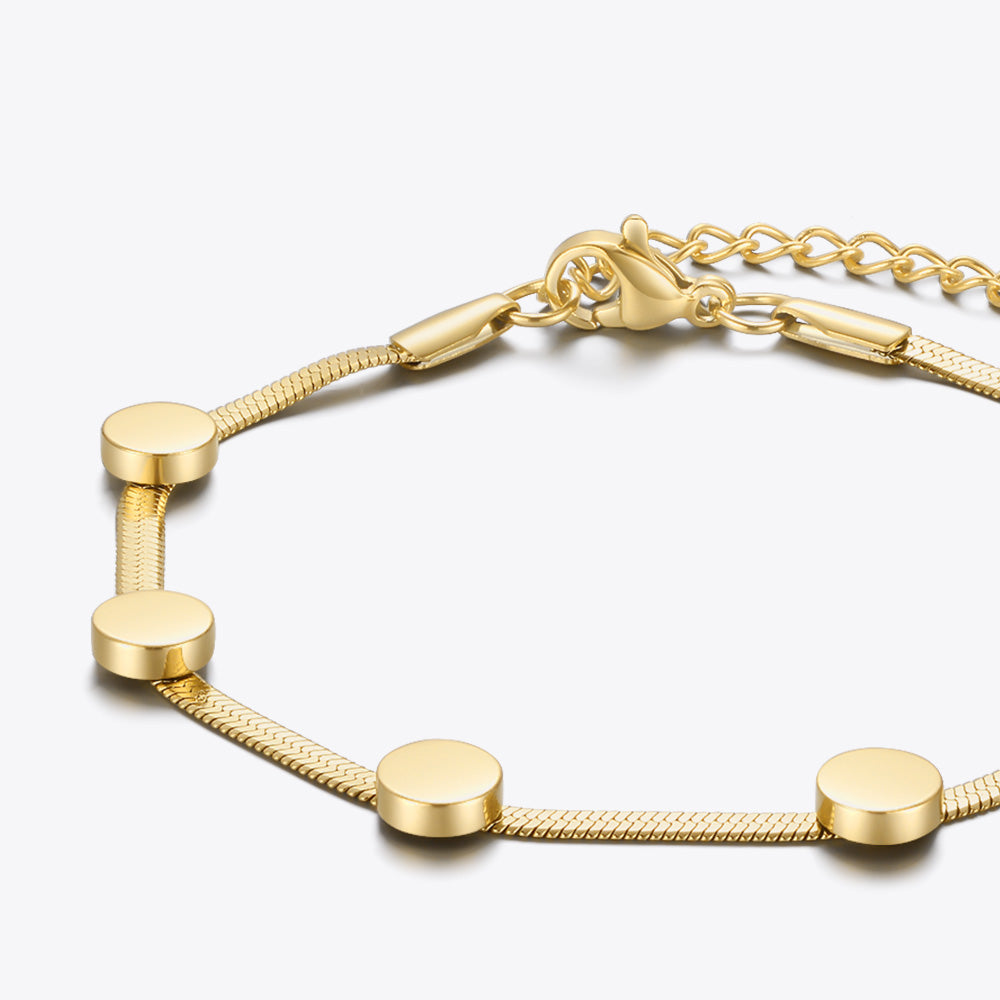 Inca - Armband i ormbenskedja med dekorativa plattor