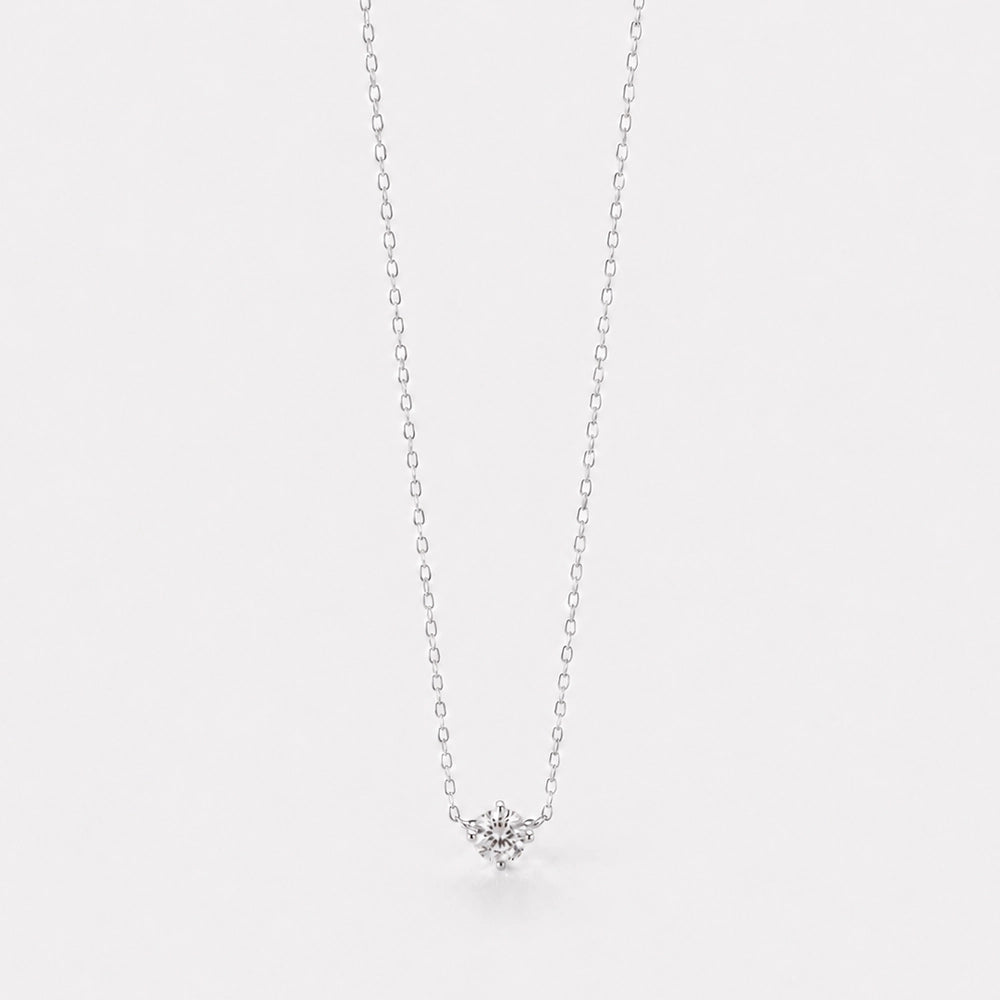 Ingrid - Halsband med rund solitärsten