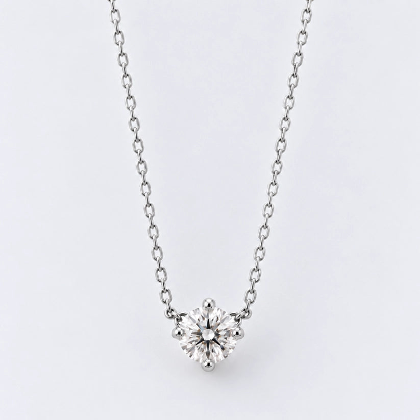Ingrid – Halsband med rund solitärsten