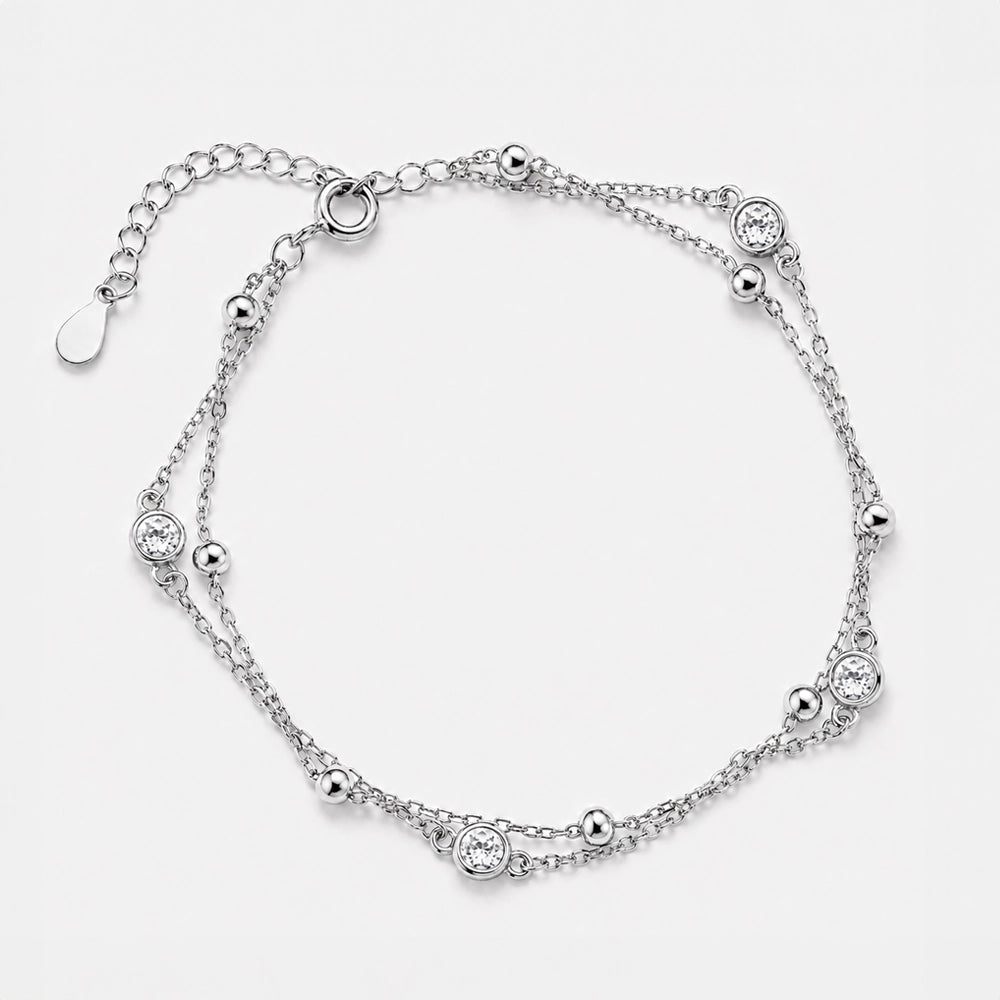 Isella - Dubbelt armband med stenar och små kulor