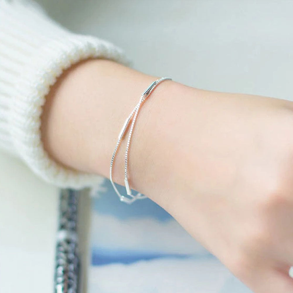 Katy - Armband med dubbla kedjor och minimalistisk stil