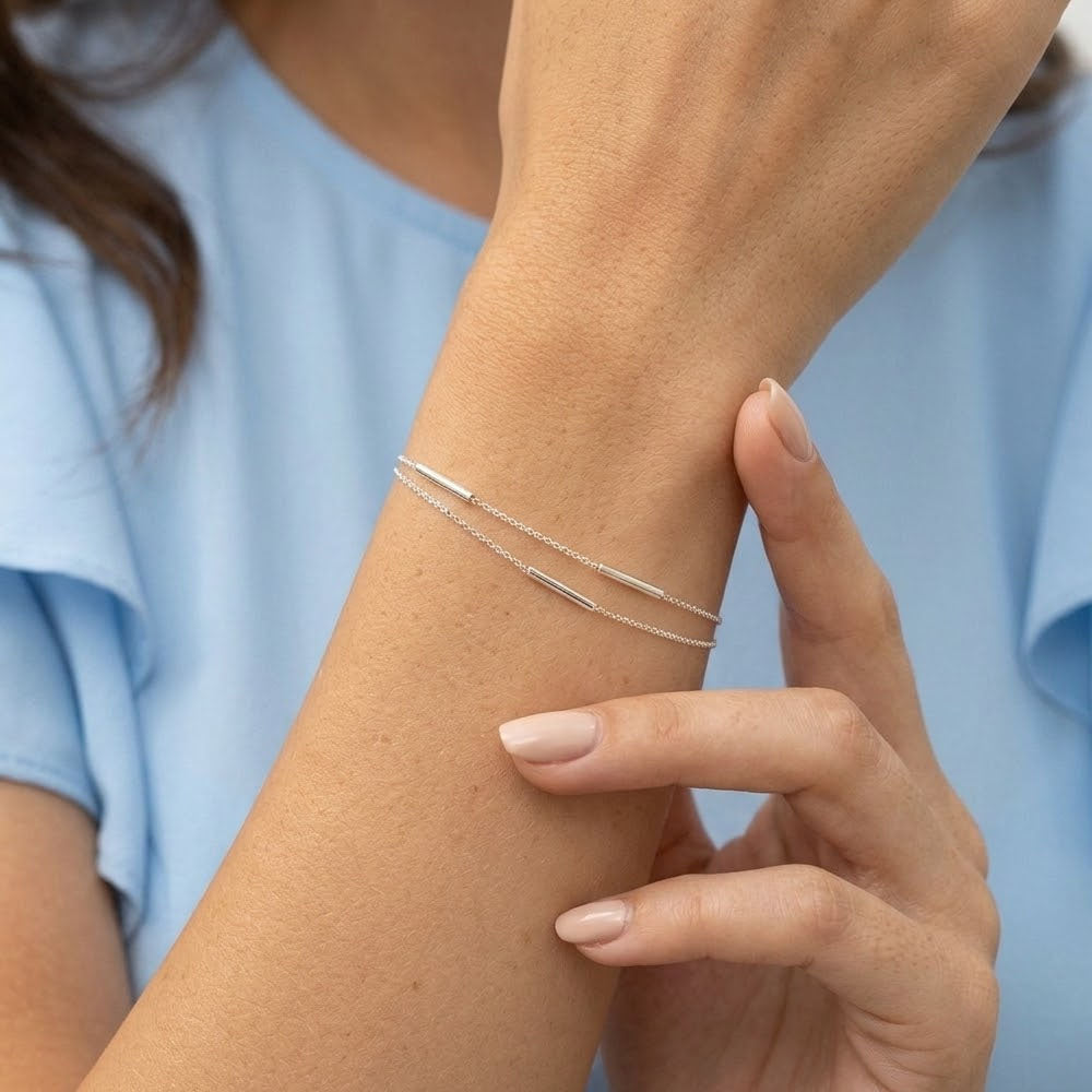 Katy - Armband med dubbla kedjor i minimalistisk stil