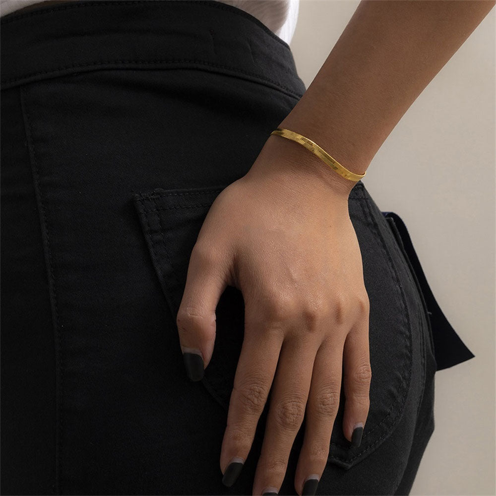 Lindy - Armband i ormbenskedja