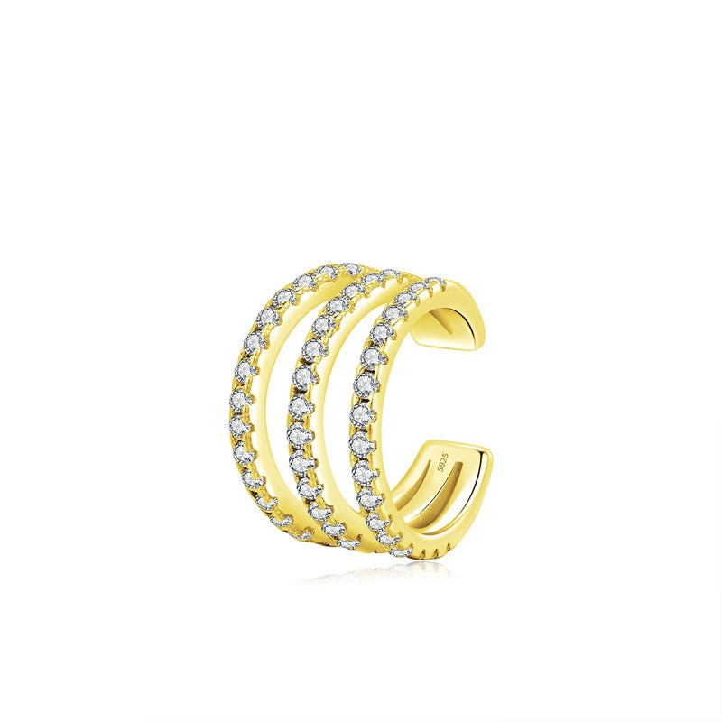 Liora - Trendig earcuff med kristalldetaljer