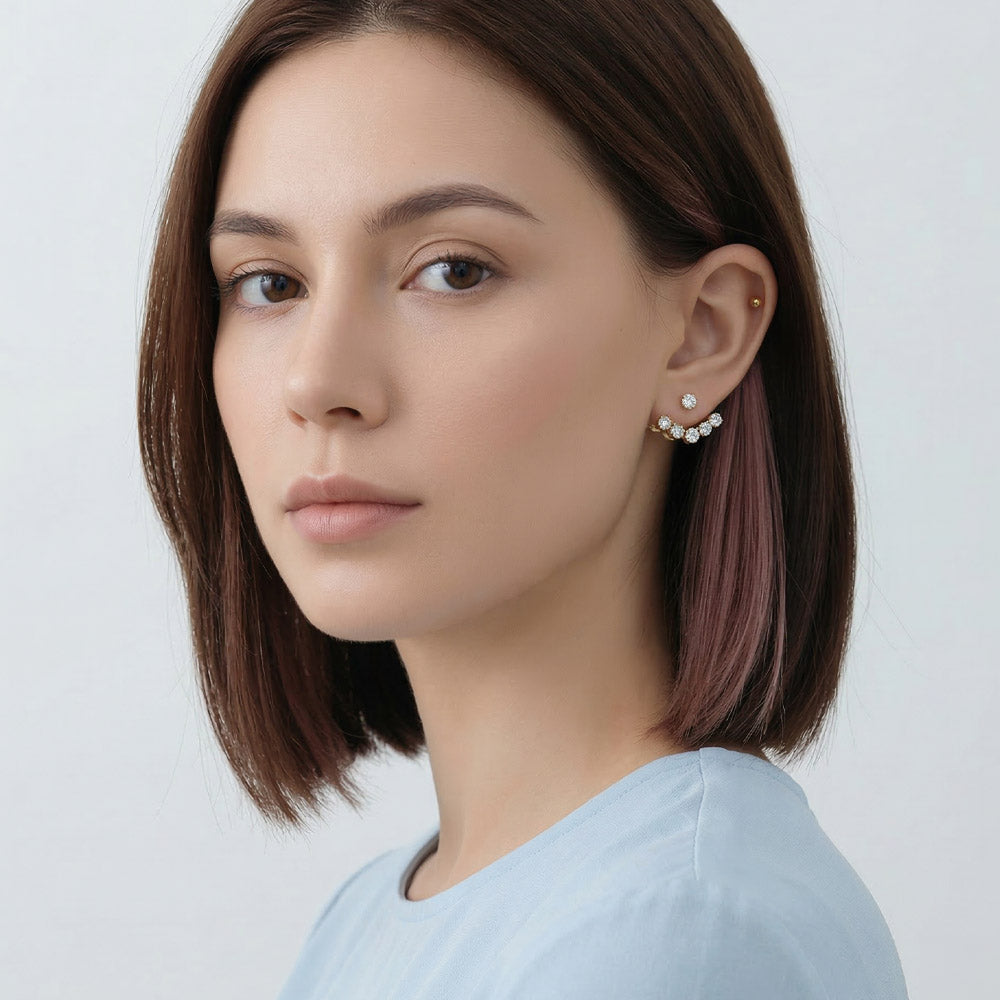 Seoul - Ear jackets med stenar