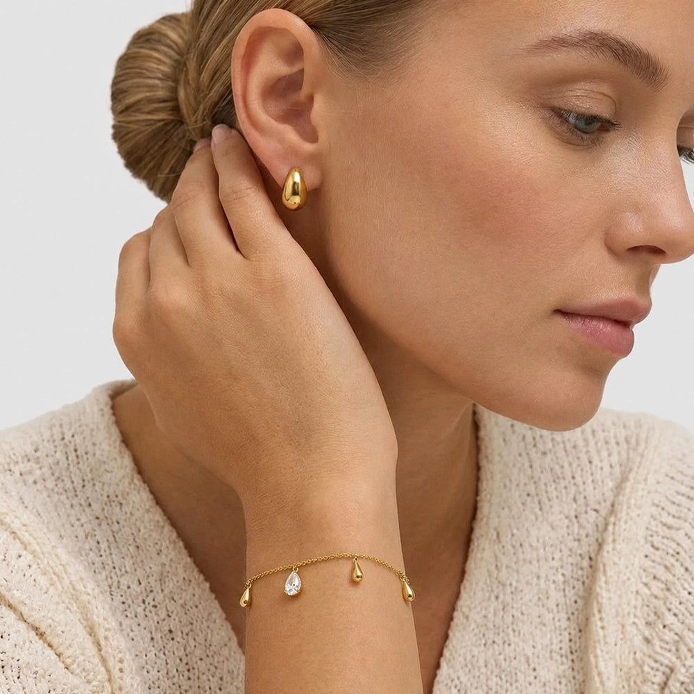 Signy – Armband med droppar och kristalldetalj