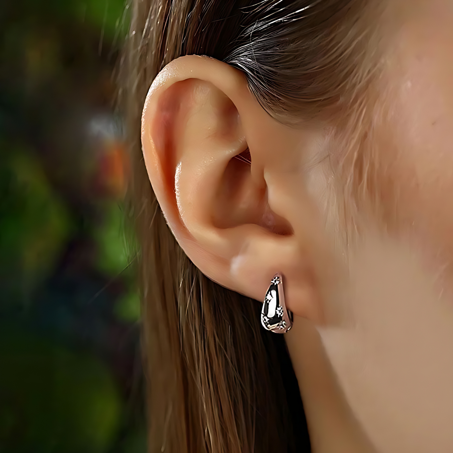 Twinkling Hoops - Klassiska hoops med små stjärnor