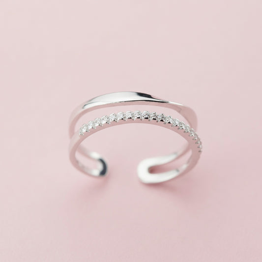 Disa - Justerbar ring med stenar