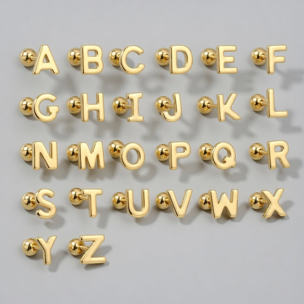 Signatur - Studs med bokstav och skruvplopp