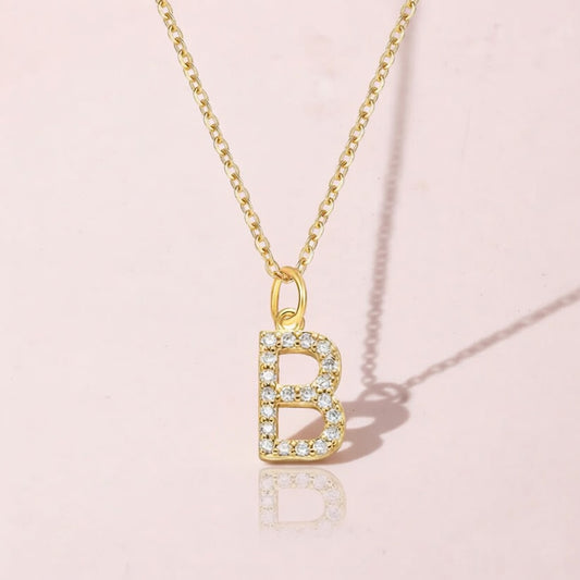 Shine Letter - Halsband med glitterbokstav