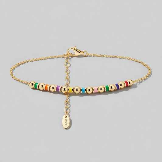 Prisma - Fotlänk med små kulor i olika färger