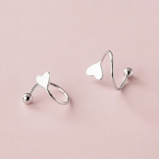 Twisted Heart & Star - Örhängen med unik twistdesign