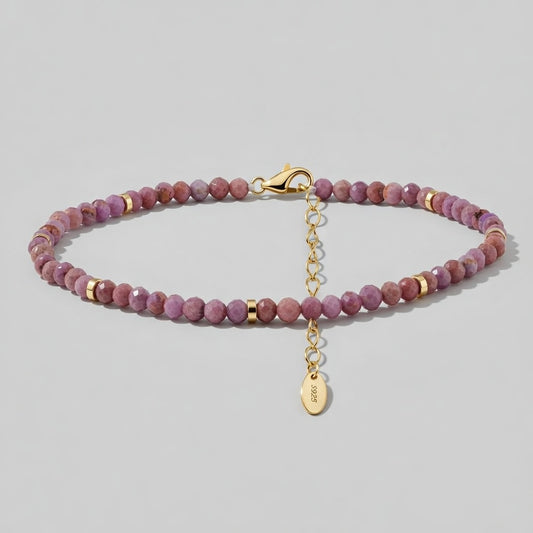 Lavendel - Fotlänk med lila stenar