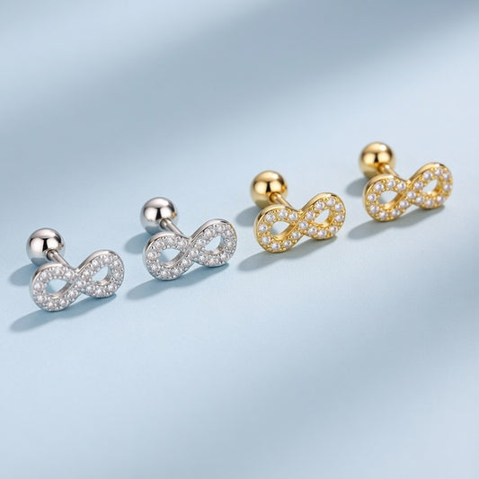 Infinity - Studs med evighetssymbol och skruvplopp