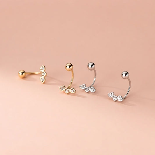 Ari - Örhängen med krokdesign och skruvplopp