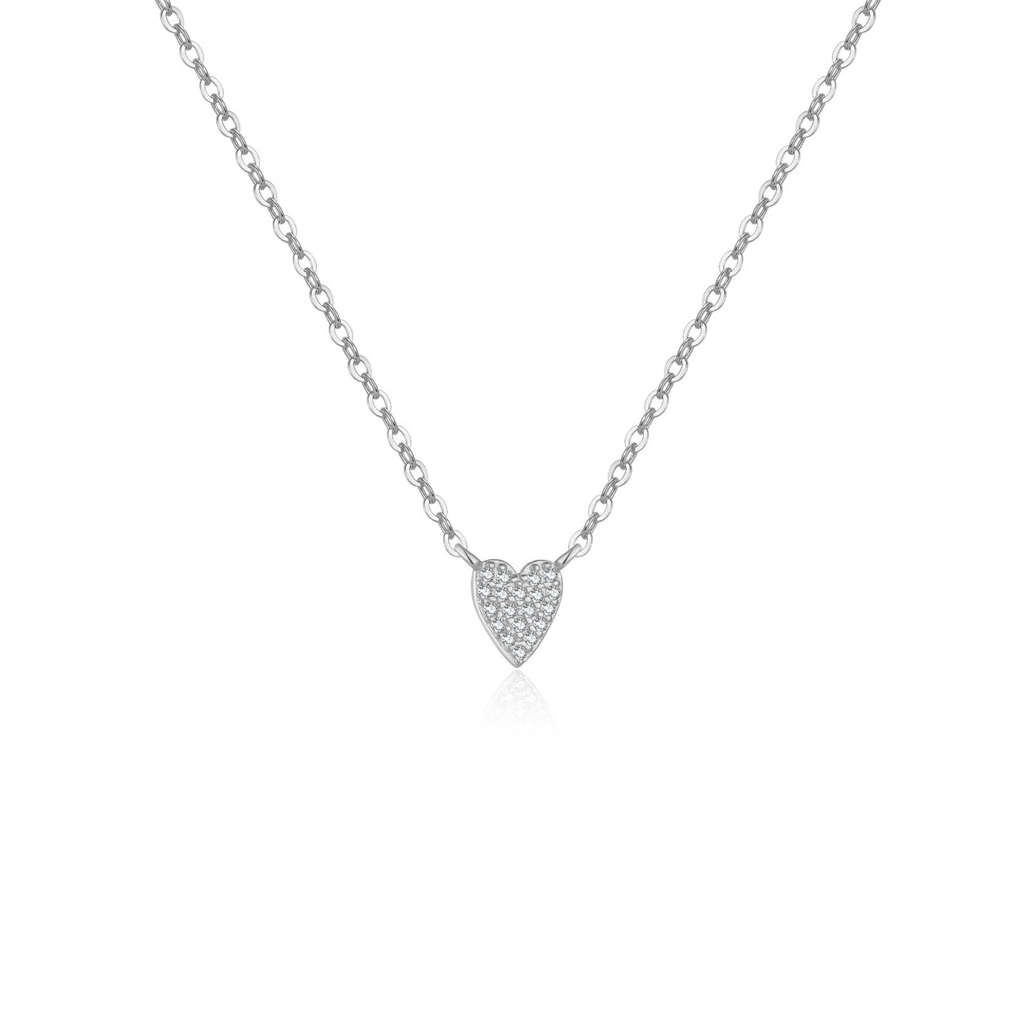 Passione - Halsband med pavéinfattat hjärta