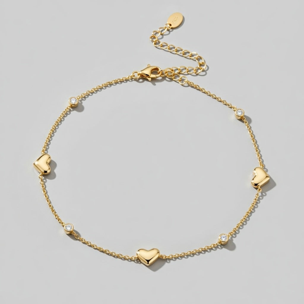 Sally - Fotlänk med hjärtan och stenar