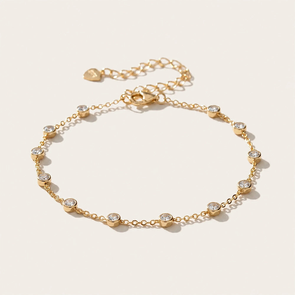 Cascade - Armband med moissanitstenar längs kedjan