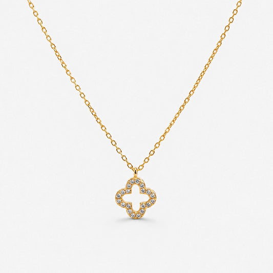 Fortune Bloom - Halsband med klöverformat hängsmycke