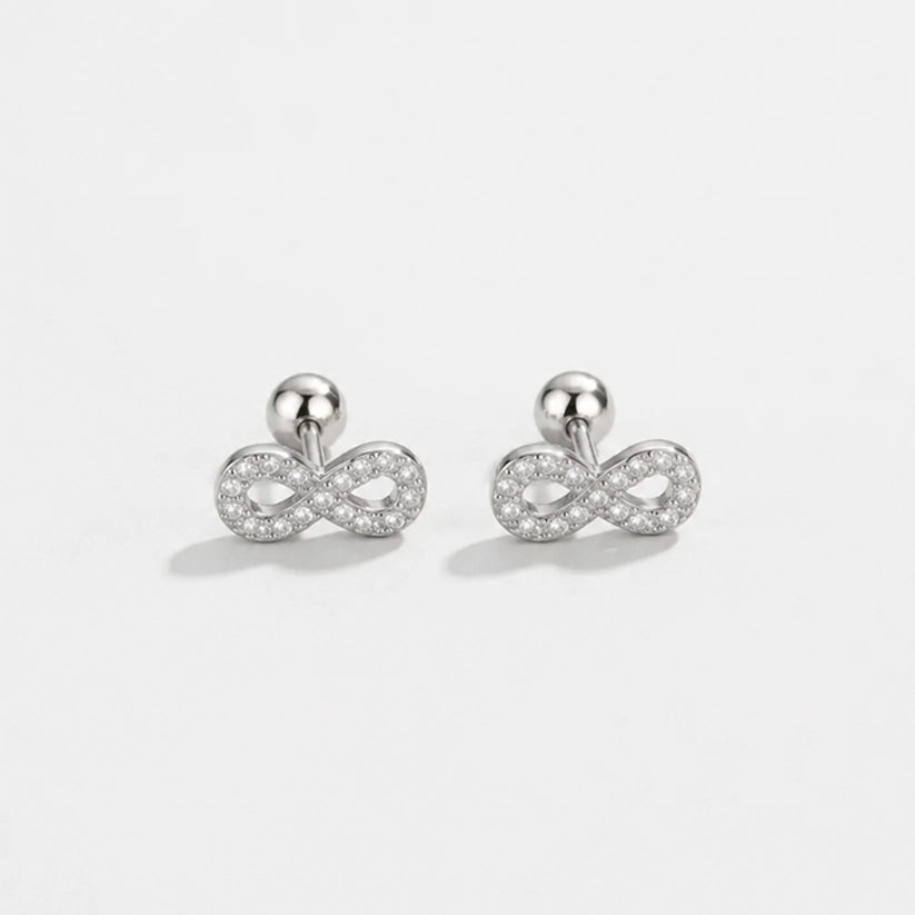Infinity - Studs med evighetssymbol och skruvplopp