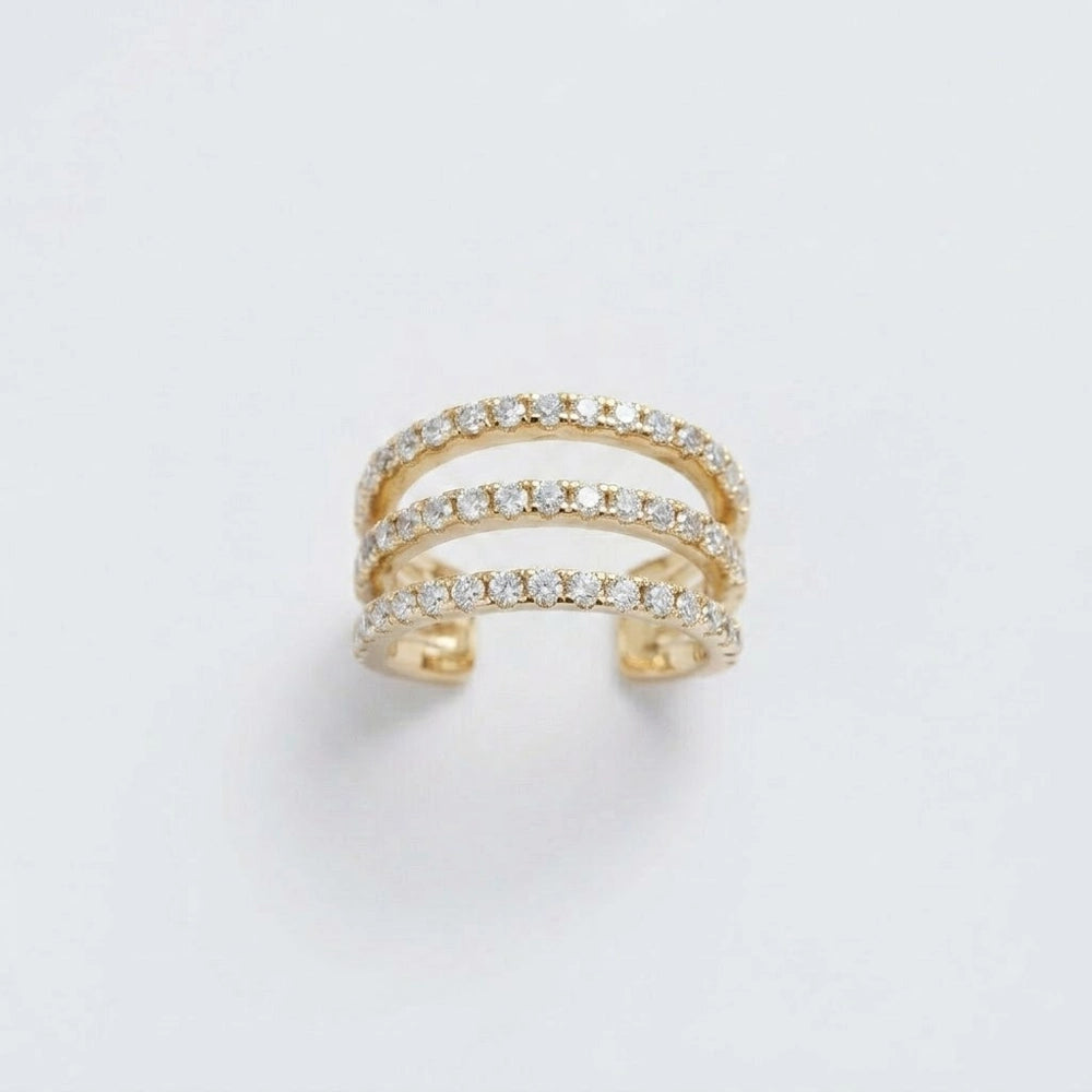 Liora - Trendig earcuff med kristalldetaljer