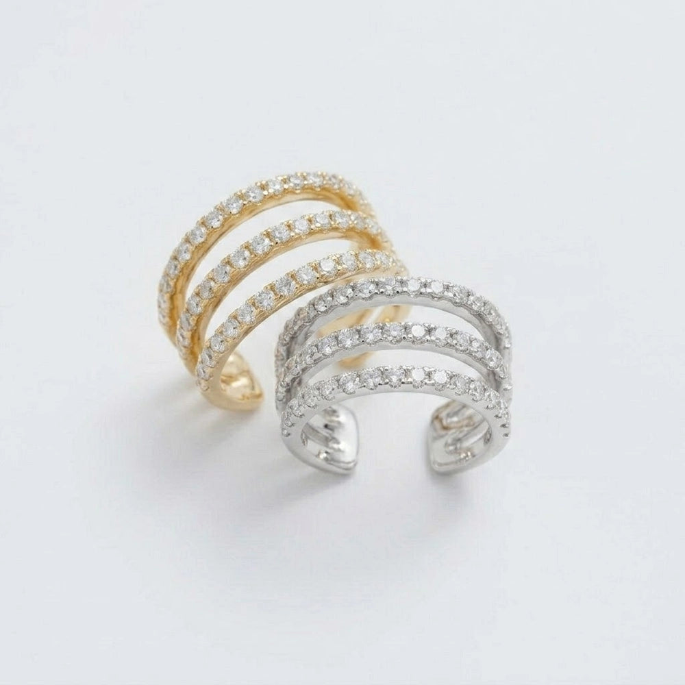 Liora - Trendig earcuff med kristalldetaljer
