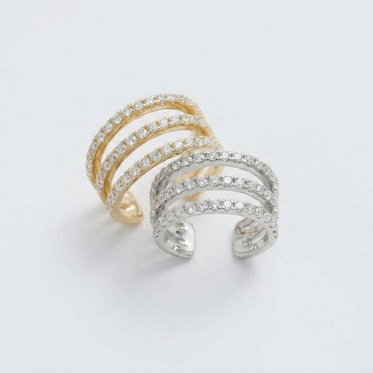 Liora - Trendig earcuff med kristalldetaljer