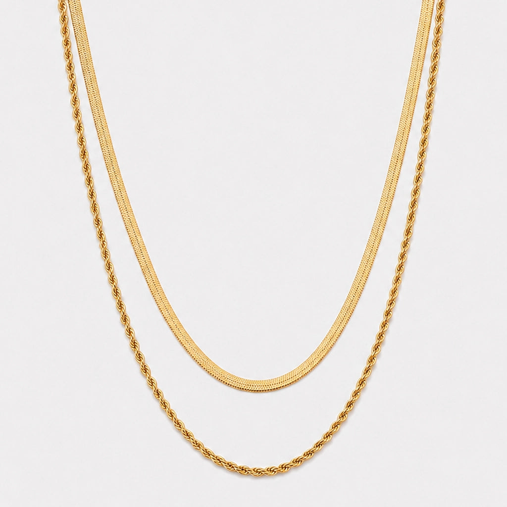 Naomi - Halsband med dubbla kedjor