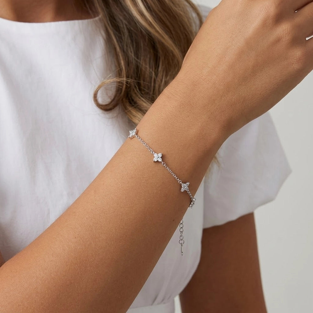 Norrsken - Armband med gnistrande blommor