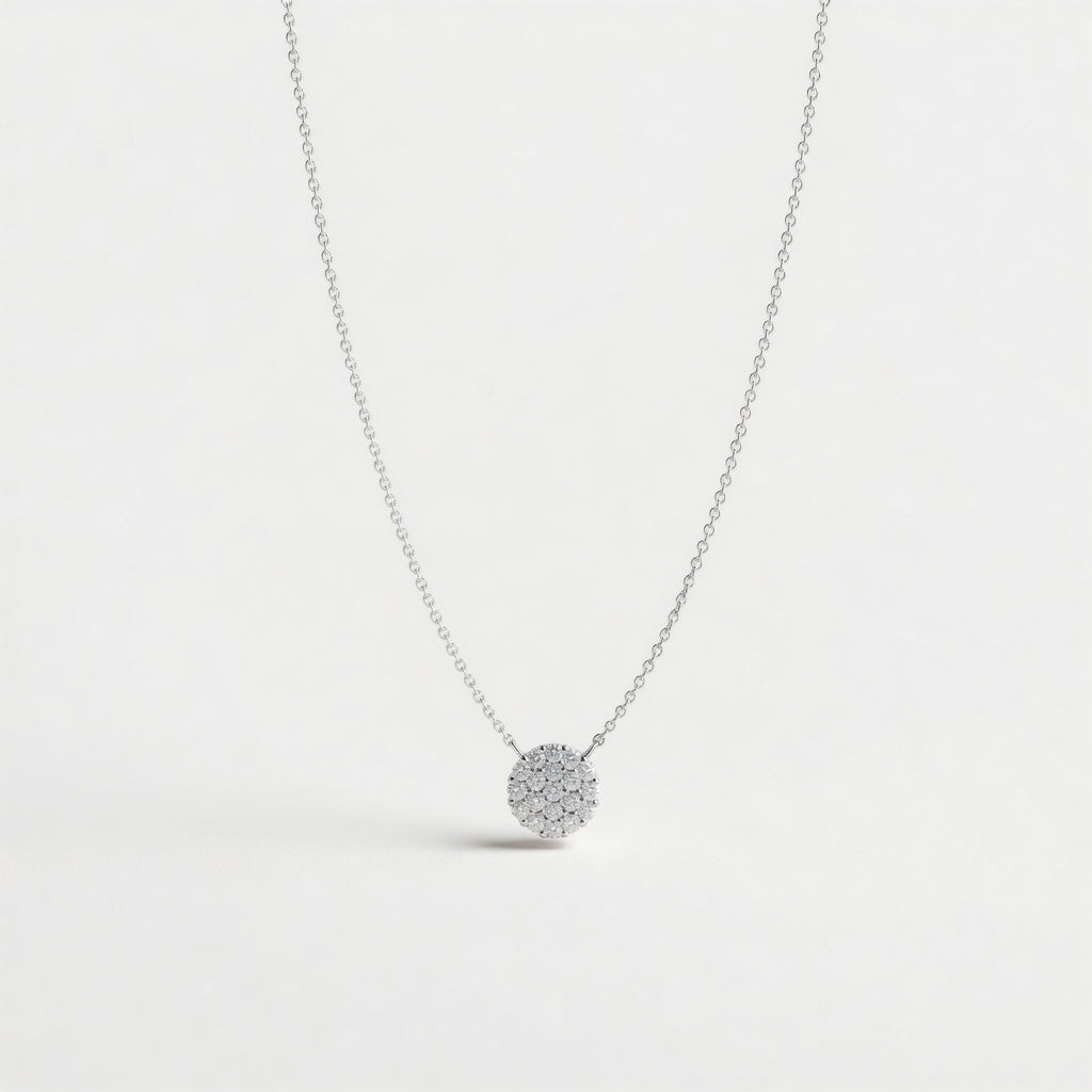 Snowfall - Halsband med glittrande hängsmycke