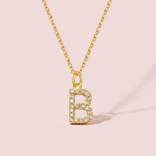 Shine Letter - Halsband med glitterbokstav