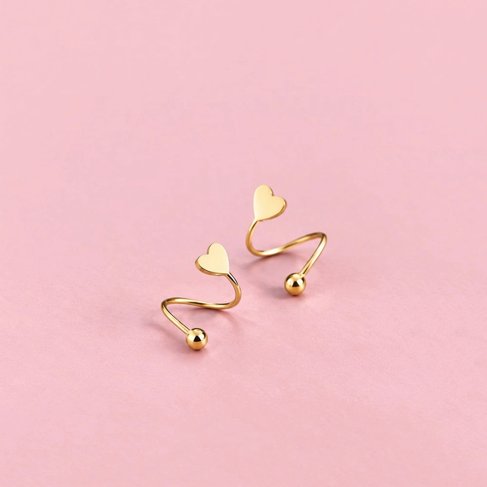 Twisted Heart & Star – Örhängen med unik twistdesign
