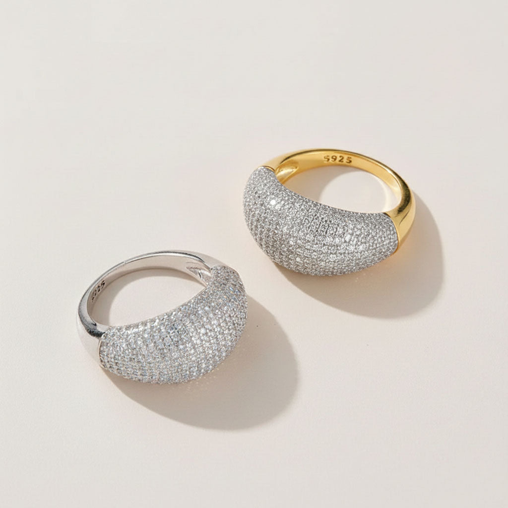 Valkyria – Ring med glittrande pavéfinish