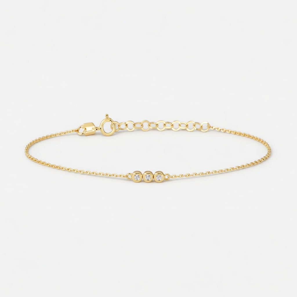 Estrid - Armband med tre stenar